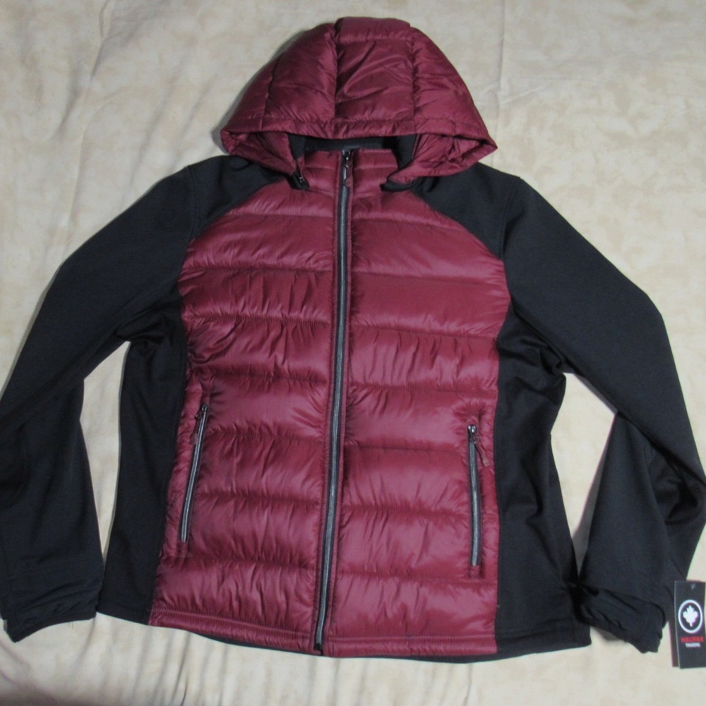 HALIFAX TRADERS Men’s Maroon & Black Puffer Jacket | XXL | New w/ Tags